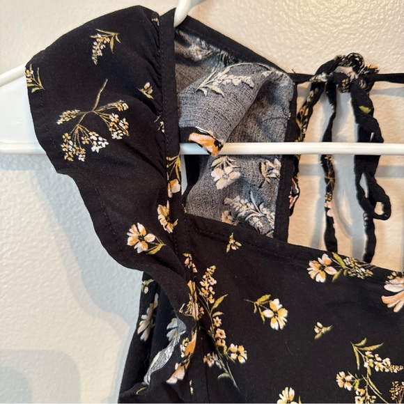 Wild Fable Floral Print Sleeveless Ruffle Apron Front Short Mini Dress Women’s M - Picture 3 of 14